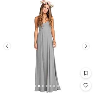 NWT Show Me Your MuMu Faith Maxi Dress‎ Size S In Charcoal